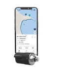 SWIFT GPS device with smartphone displaying a map application on a white background
