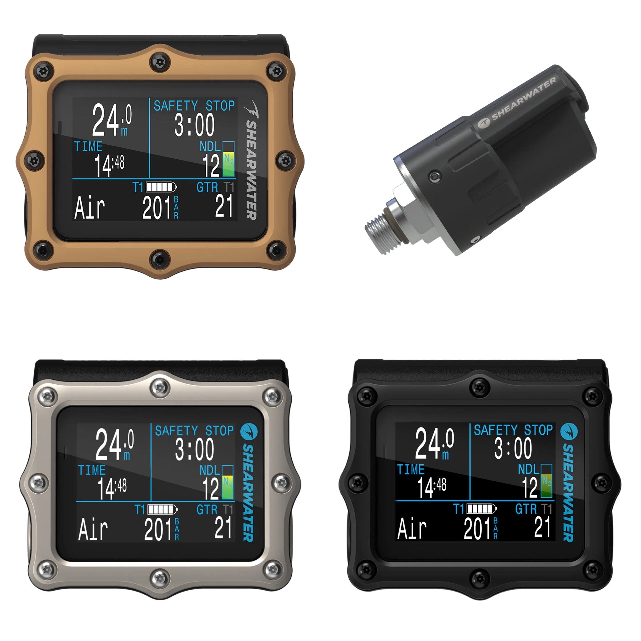 Shearwater Perdix 2 technical dive computers and swift transmitter with titanium bezel – Simple Dive Melbourne