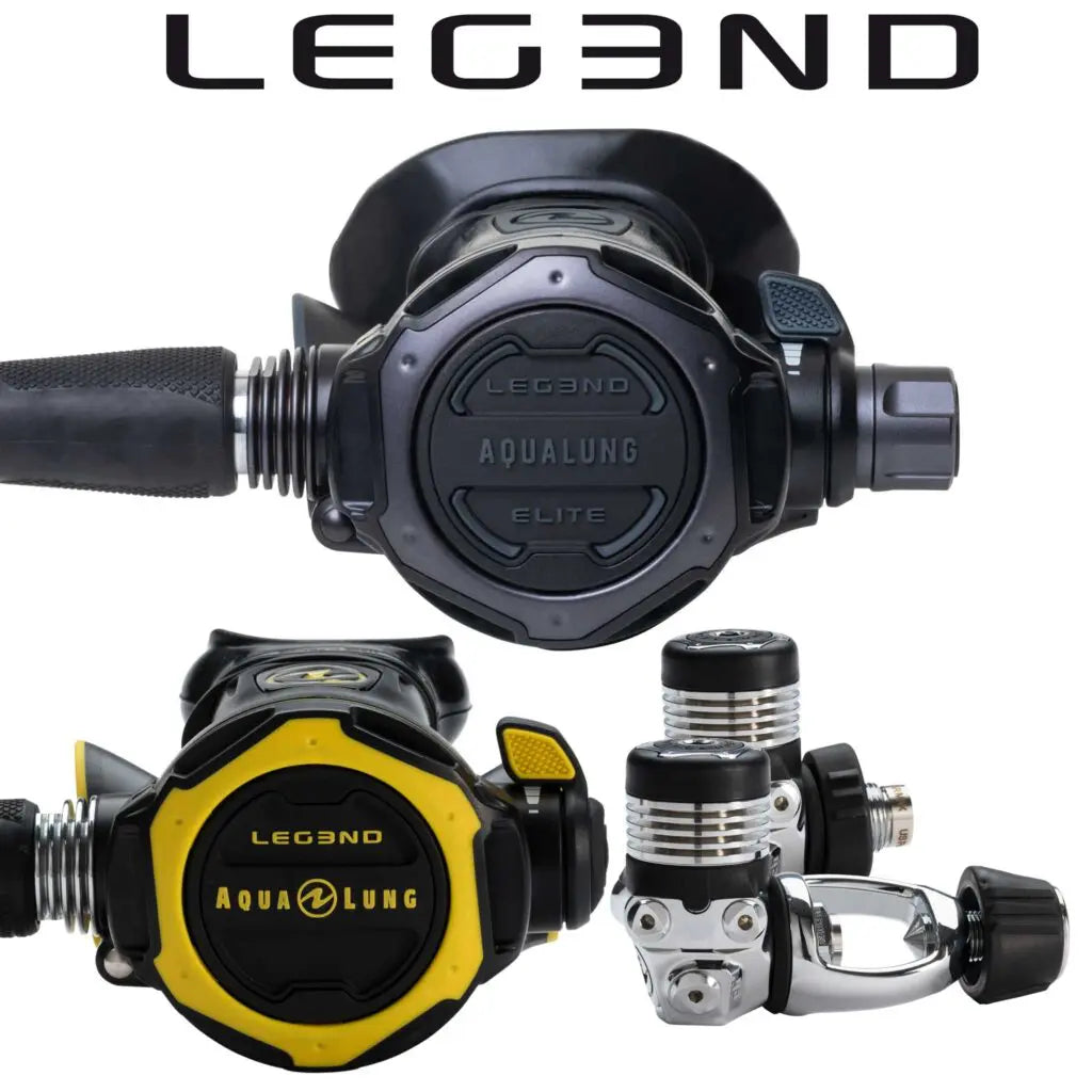 Aqua Lung Legend Elite Black Regulator & Octopus Set
