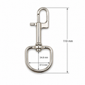 110 mm stainless-steel swivel bolt snap