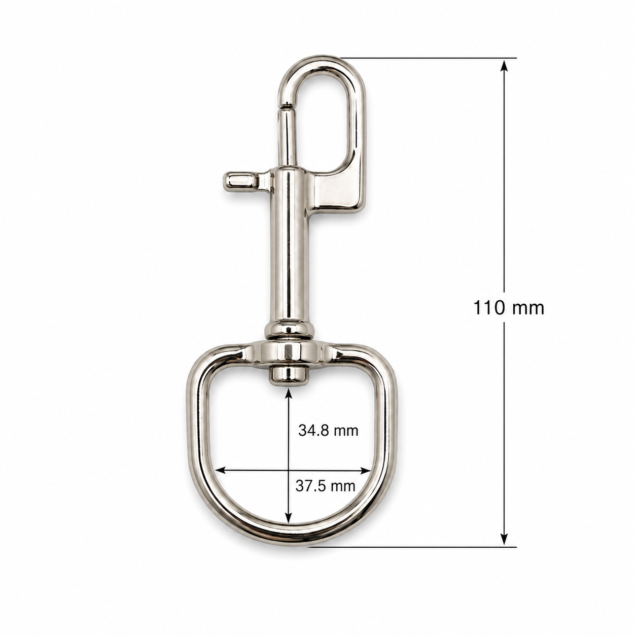 110 mm stainless-steel swivel bolt snap