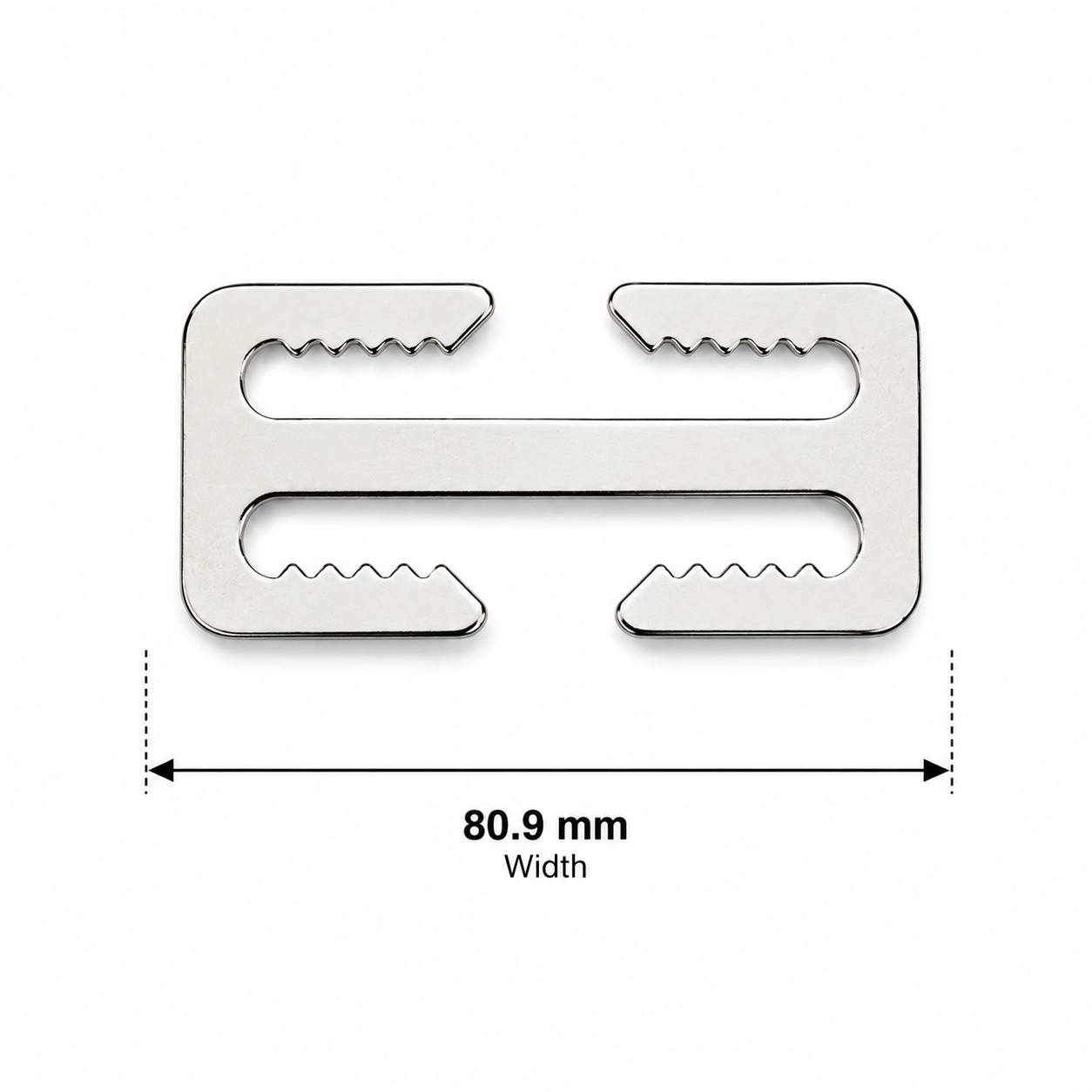 Quick-attach stainless steel scuba belt slide dimensions