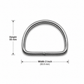 Stainless steel 2 inch scuba diving D-ring standard 55mm height