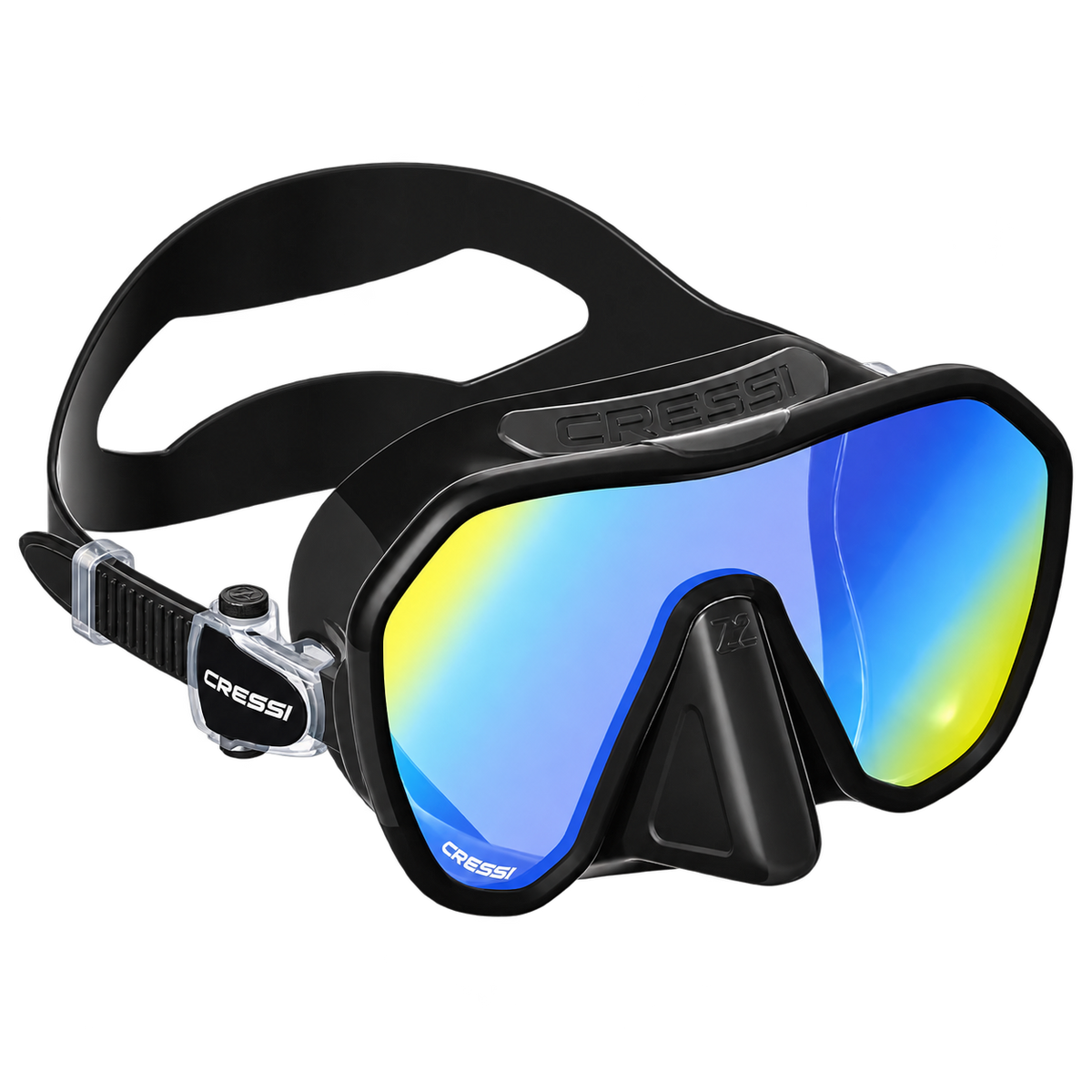 Cressi Z2 Mask (Black, Yellow, Blue Lens)