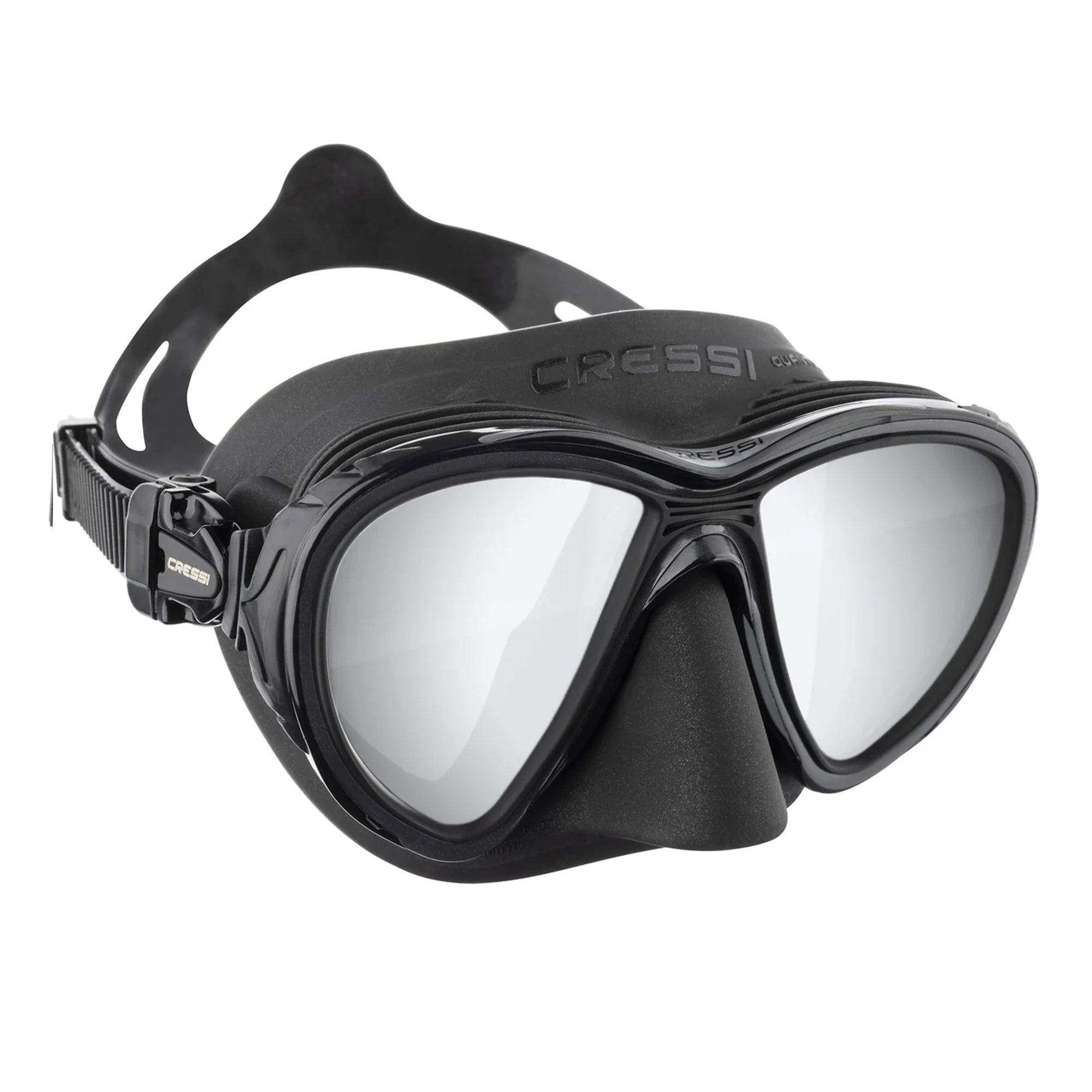 Cressi Quantum Mask (Black, Silver Mirrored Lens)