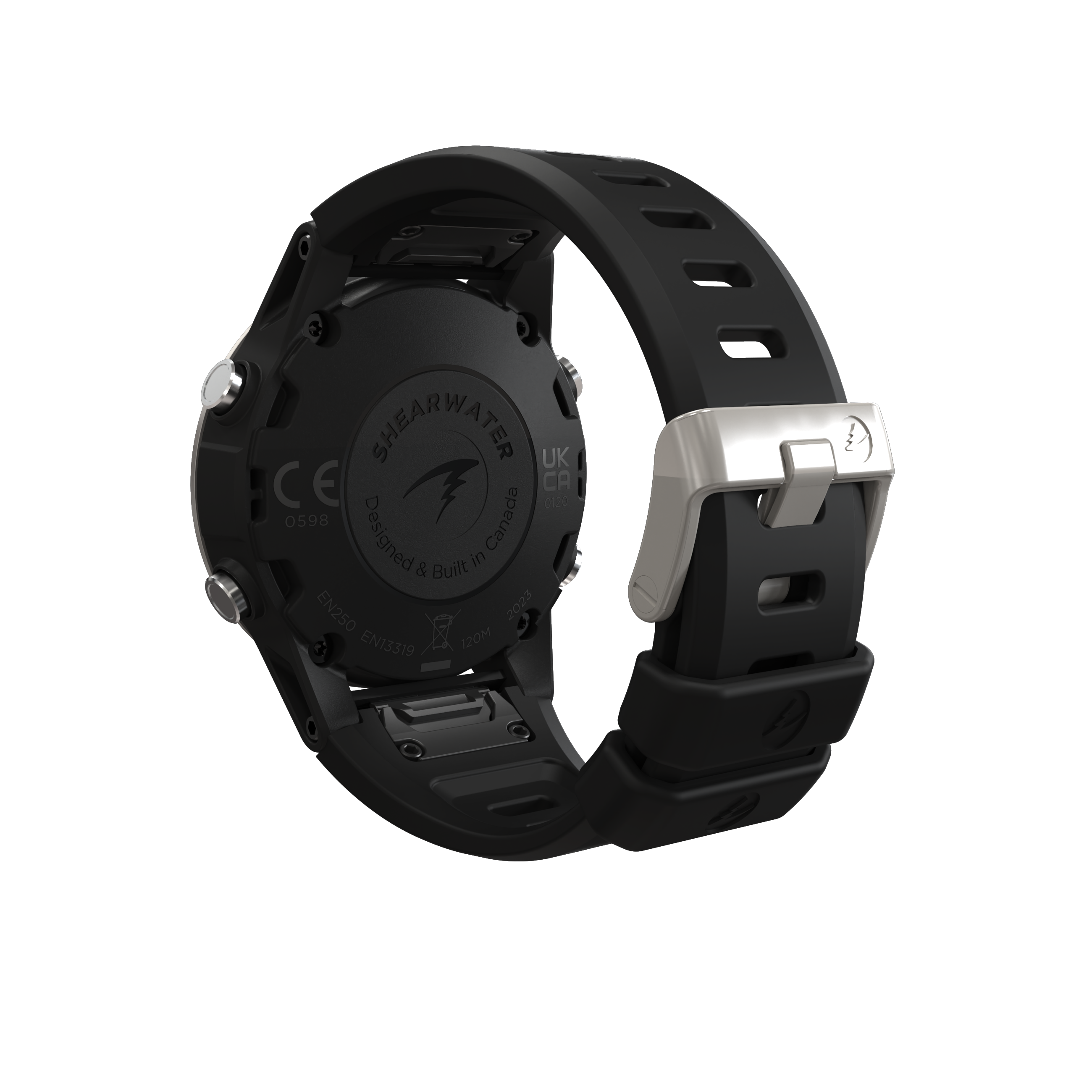 Silver Tern Rear view with black color rubber strap