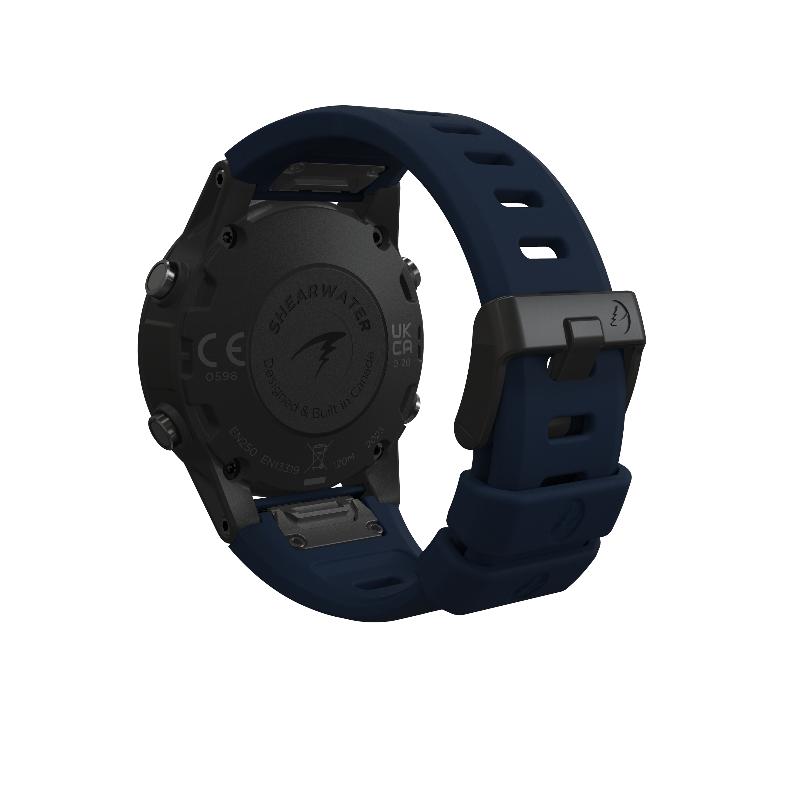 Tern Rear view with navy color rubber strap