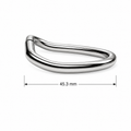 Bent scuba D-ring showing raised curved profile for easier bolt snap attachment