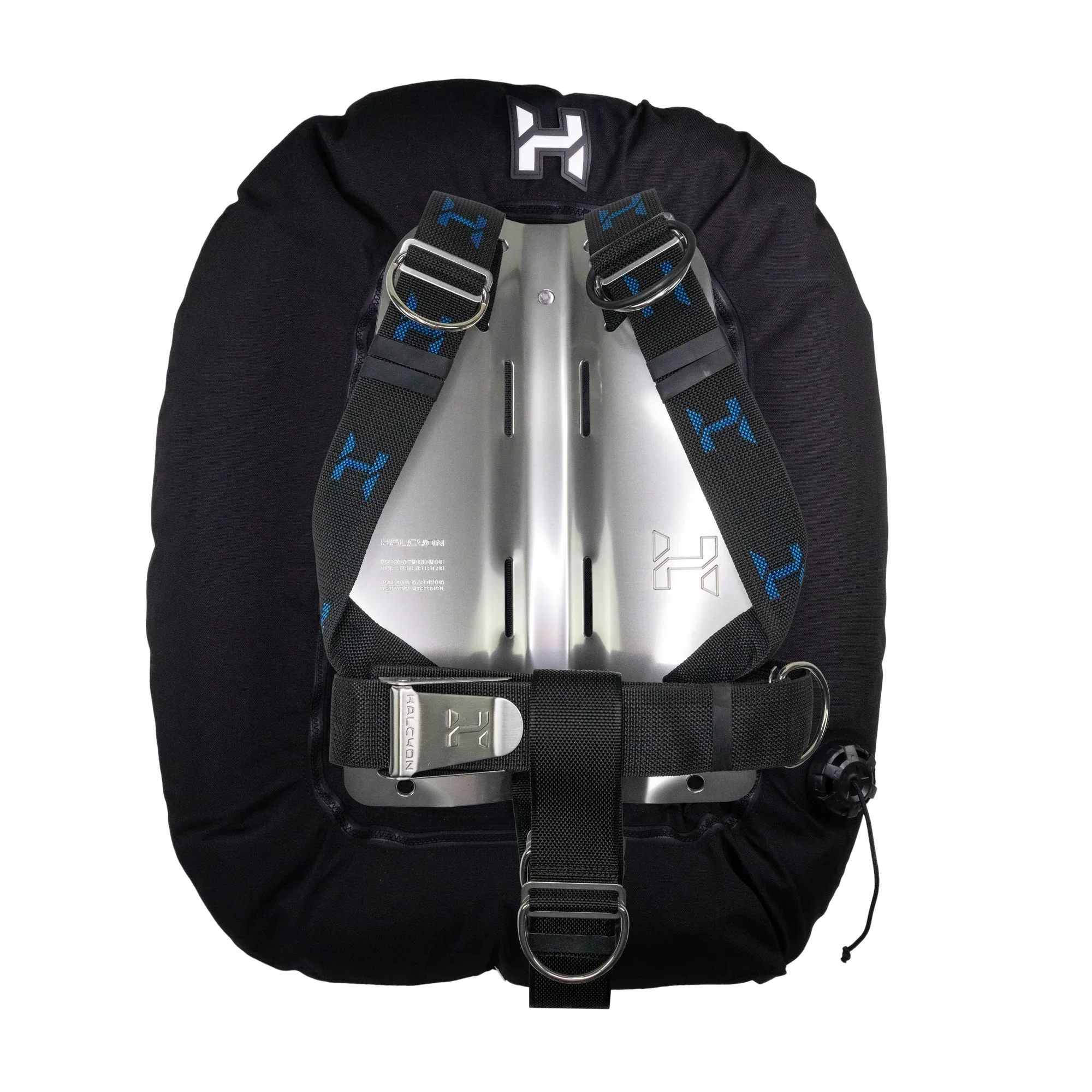 Halcyon Evolve twin-tank BC system with stainless-steel backplate