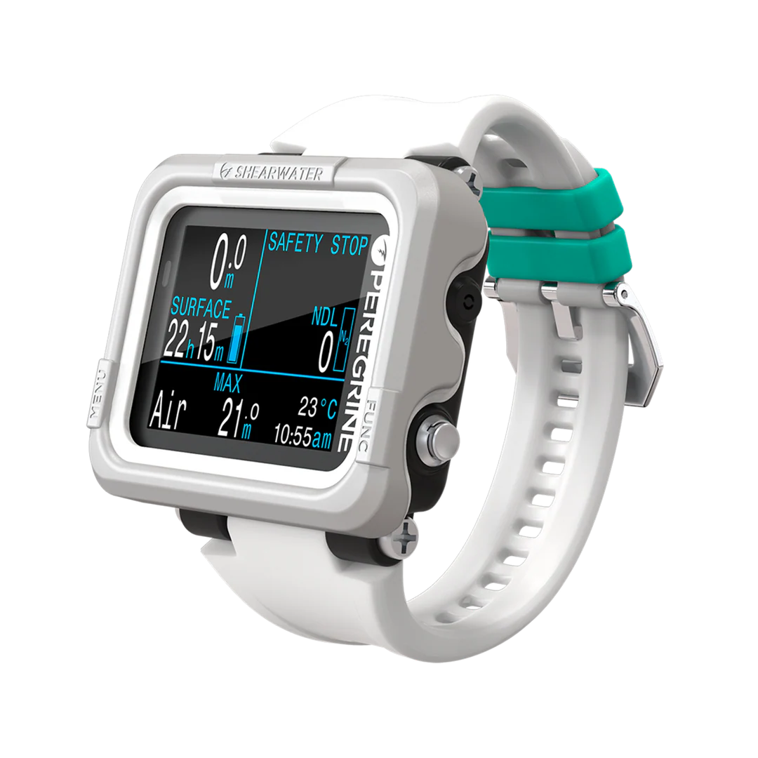 Shearwater Peregrine dive computer in  light grey colour – Simple Dive Melbourne