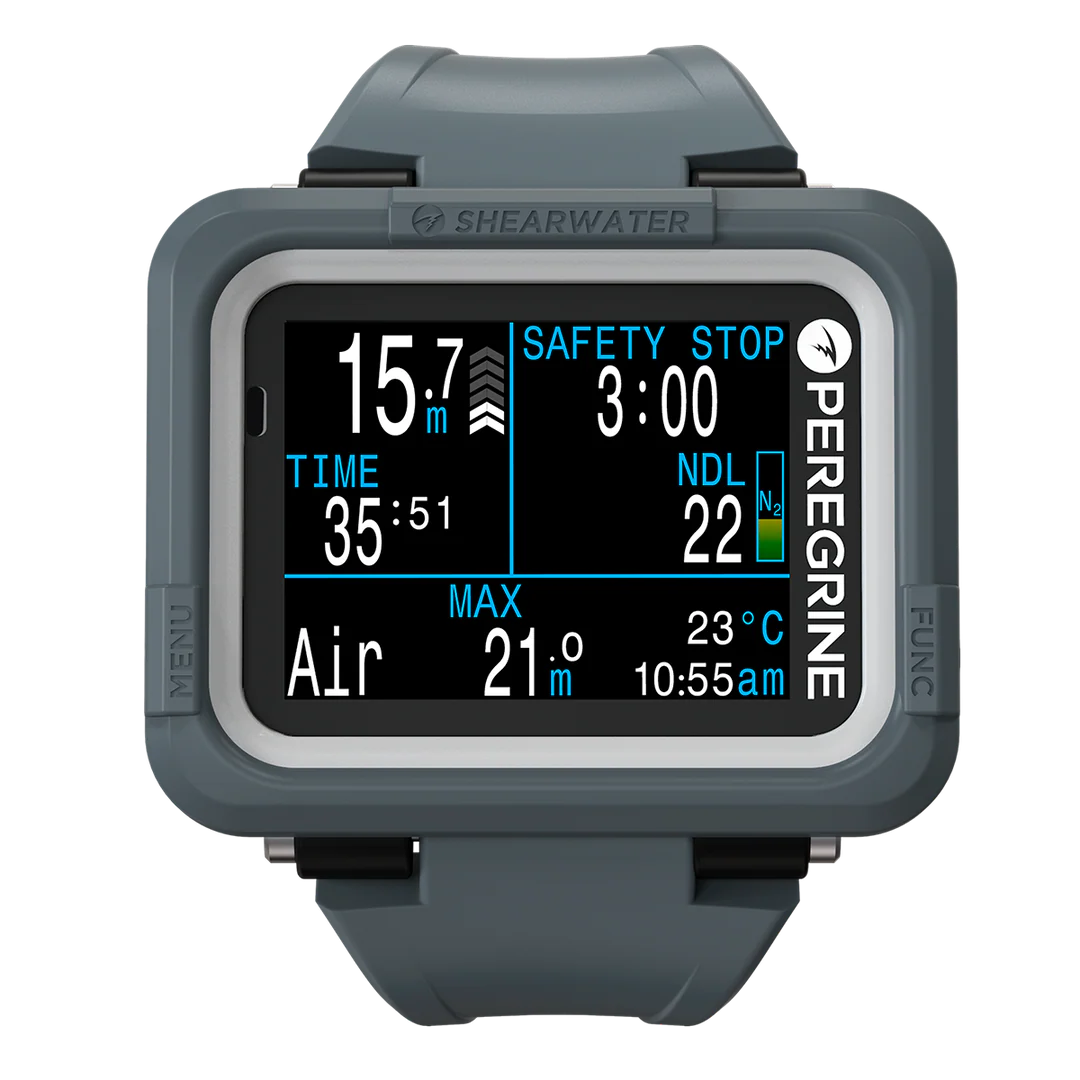 Shearwater Peregrine dive computer in  dary grey colour – Simple Dive Melbourne