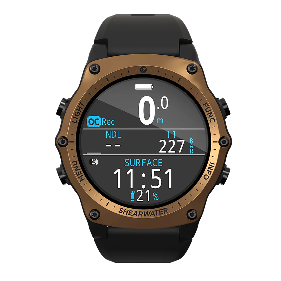 Shearwater Teric Dive Computer – AMOLED, Air Integration, Watch-Style