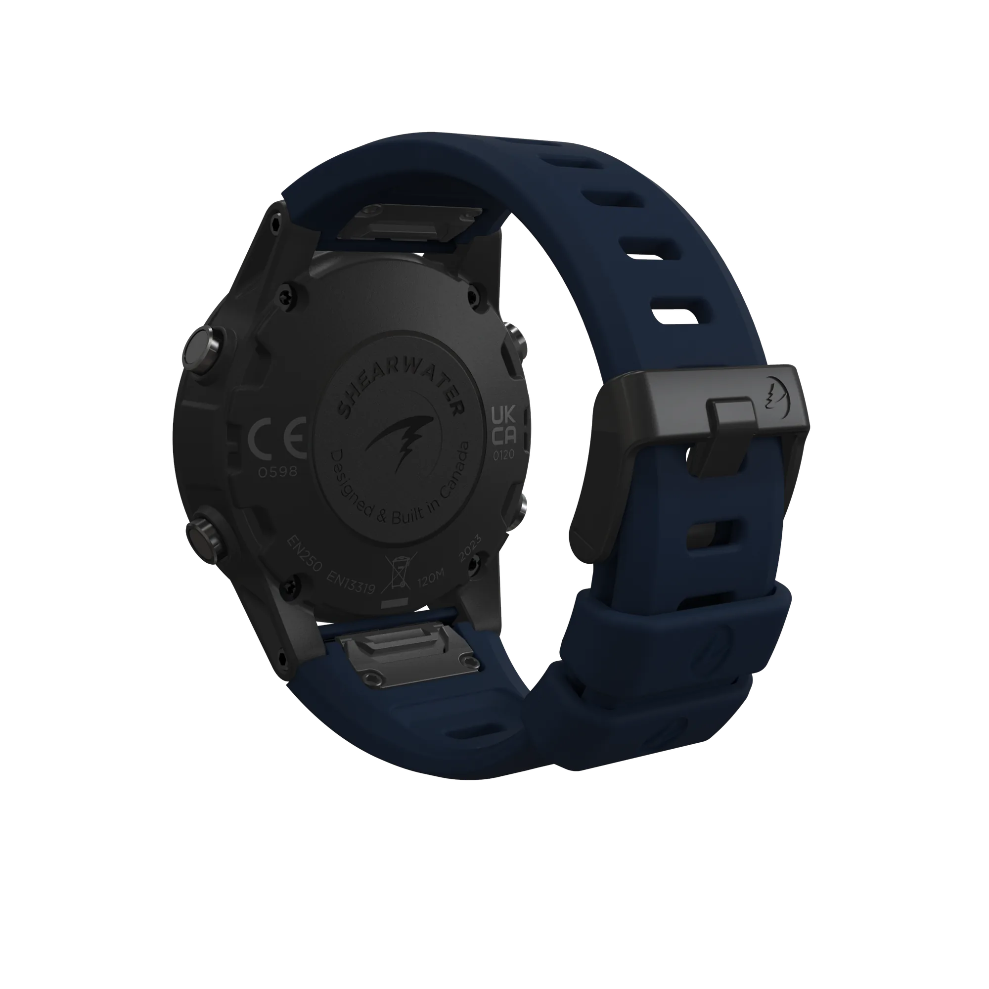 Tern Rear view with navy color rubber strap