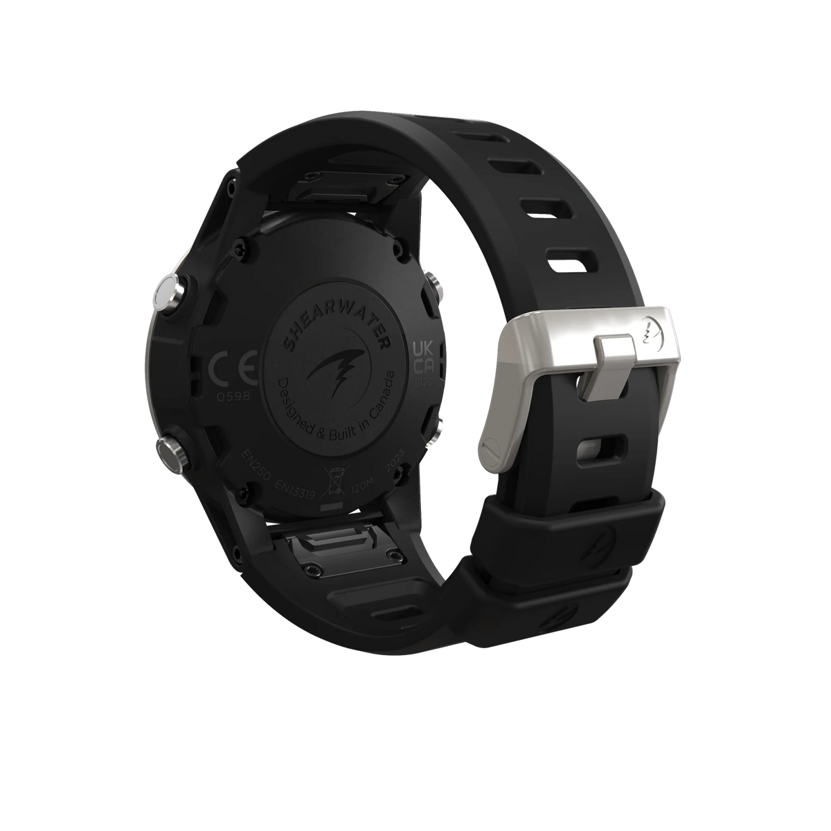 Silver Tern Rear view with black color rubber strap
